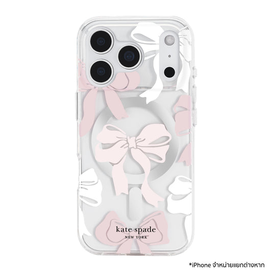 เคส iPhone 17 Pro Kate Spade Print Mag ลาย Tied With A Bow รองรับ MagSafe