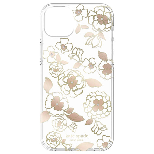 KATE SPADE Protective Hardshell Case for iPhone 14 Plus - Gold Floral