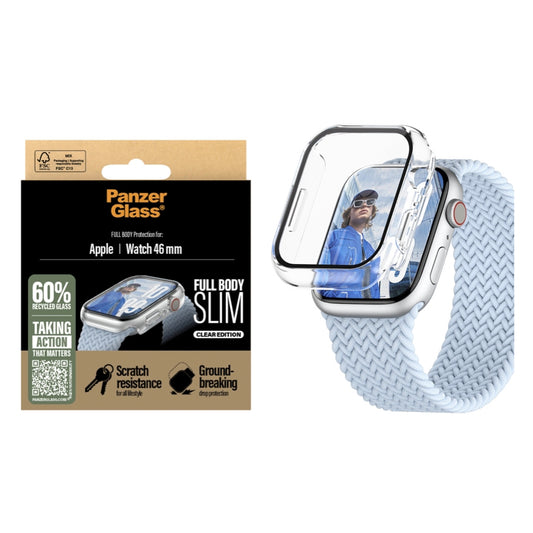 เคสพร้อมฟิล์มกระจก Apple Watch 10 PanzerGlass Full Body Slim สี Clear