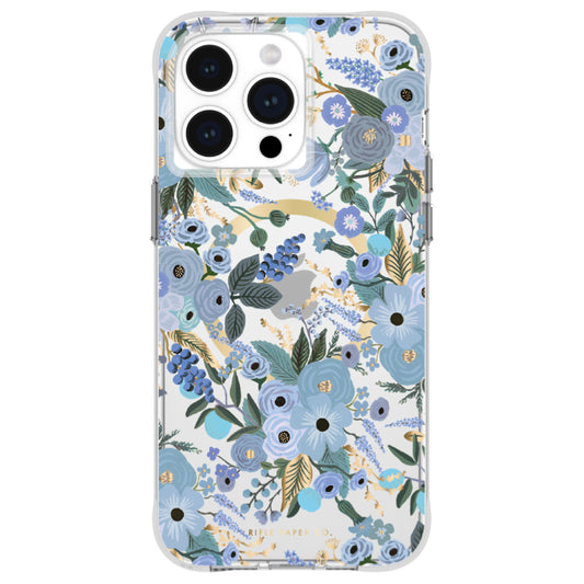 เคสแฟชั่น Case Mate Rifle Paper รองรับ MagSafe สำหรับ iPhone 15 Pro Max ลาย Garden Party Blue