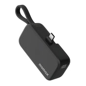 MOMAX 1-Power Mini 5000mAh Bulit-in foldable USB-C connector Battery pack (Black)