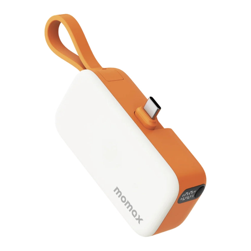 แบตเตอรี่สำรอง Momax 1-Power Mini 3-in-1 ความจุ 5000mAh (USB-C) สี Orange