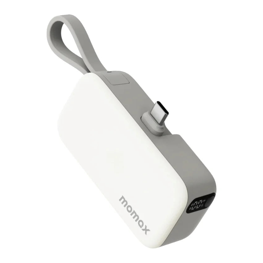 แบตเตอรี่สำรอง Momax 1-Power Mini 3-in-1 ความจุ 5000mAh (USB-C) สี White