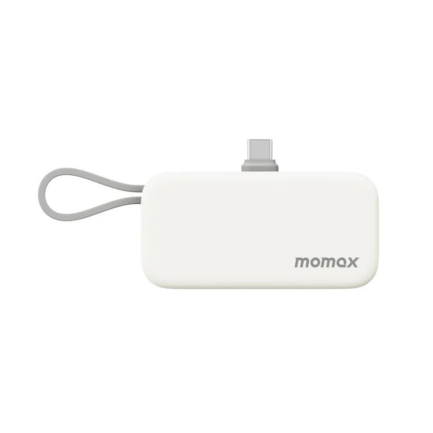 แบตเตอรี่สำรอง Momax 1-Power Mini 3-in-1 ความจุ 5000mAh (USB-C) สี White