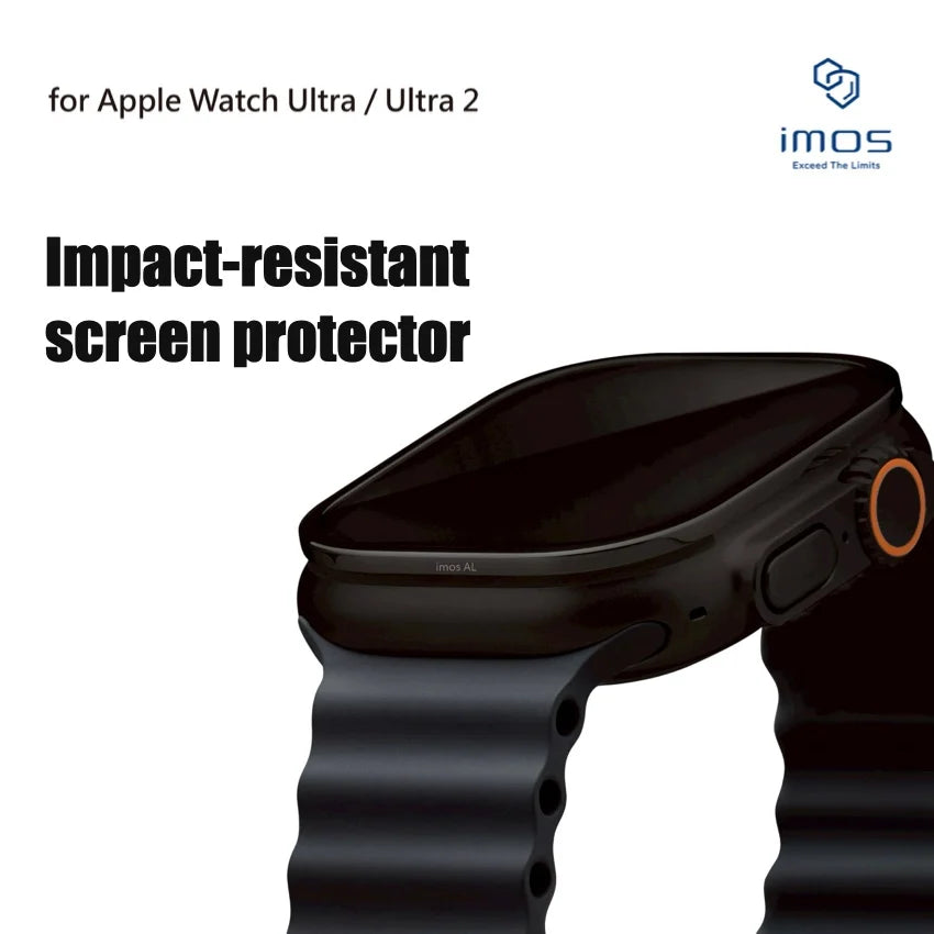 ฟิล์มกระจก Apple Watch Ultra รุ่นที่ 1/2 (49มม.) Imos วัสดุ Sapphire สีดำ