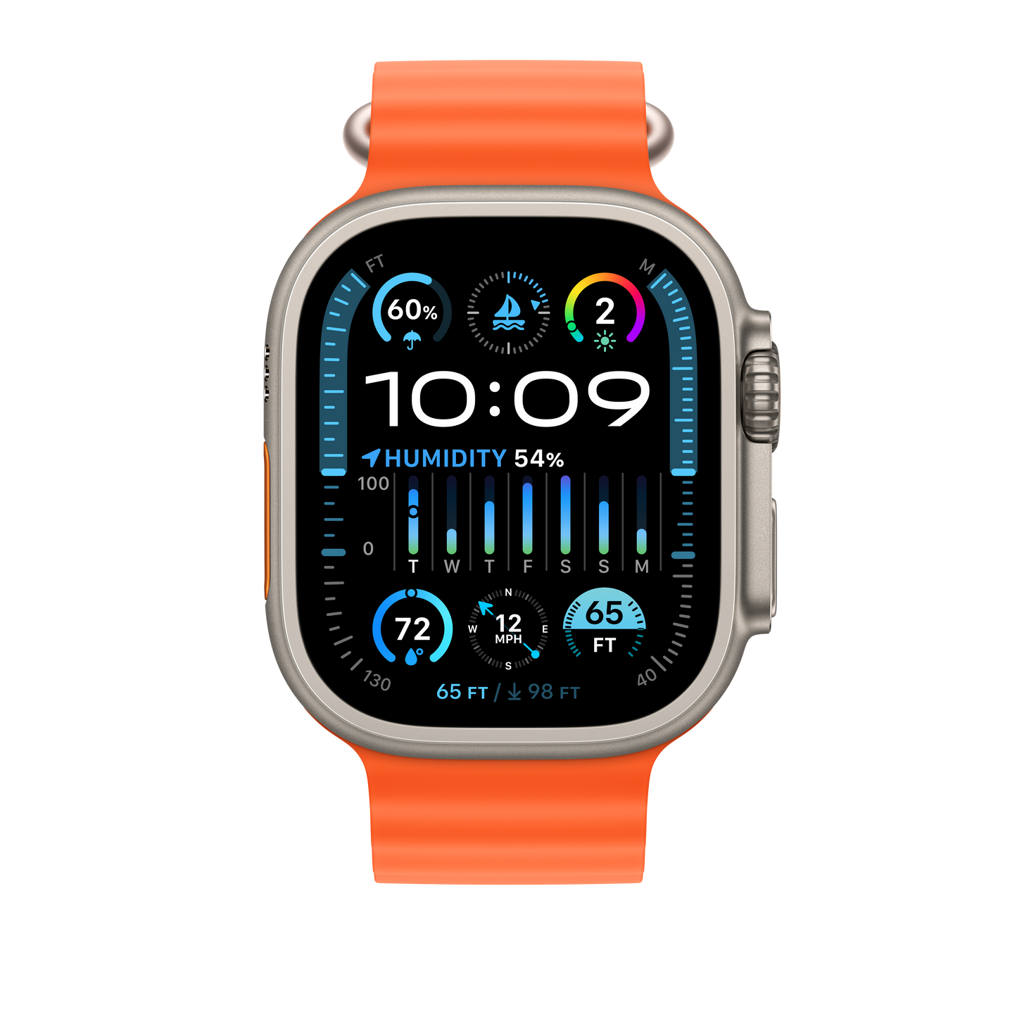 สาย Apple Watch แบบ Orange Ocean Band 49 มม.