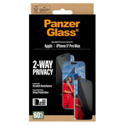 PanzerGlass iPhone 17 Pro Max Film Ultra Wide Fit Privacy screen protector กันรอยขีดข่วนและปกป้องความเป็นส่วนตัว