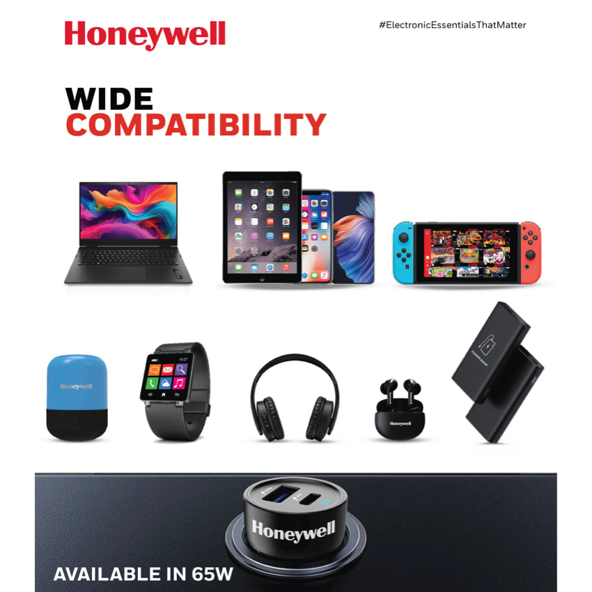 ที่ชาร์จในรถยนต์ Honeywell Micro CLA 65W PD Smart Car Charger
