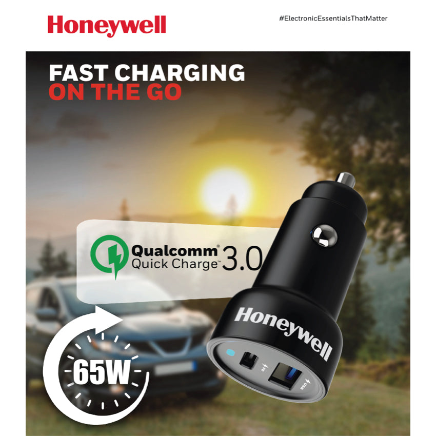 ที่ชาร์จในรถยนต์ Honeywell Micro CLA 65W PD Smart Car Charger