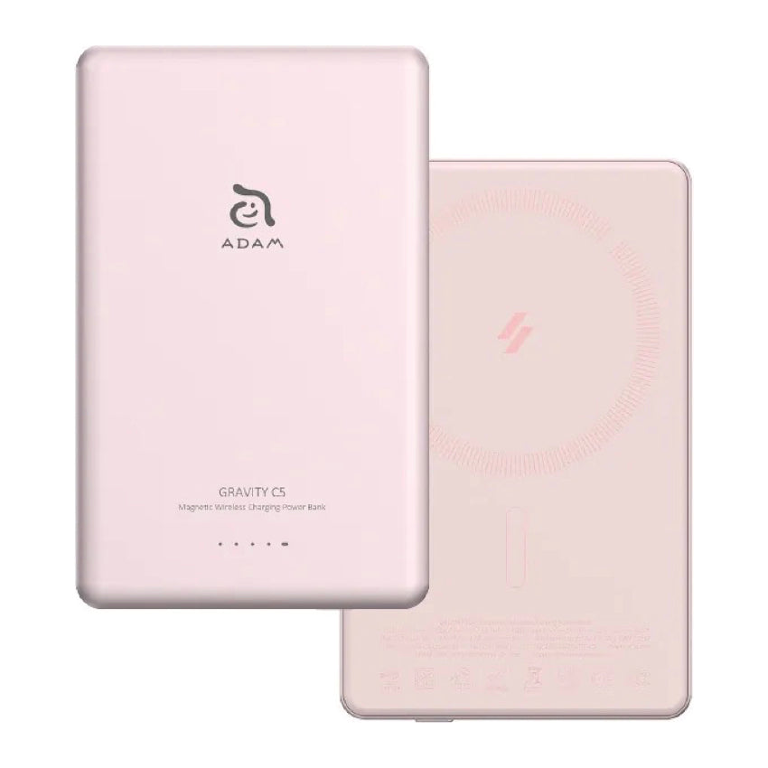 แบตเตอรี่สำรองพกพา Adam Element Gravity C5 ความจุ 5000 mAh สี Pink