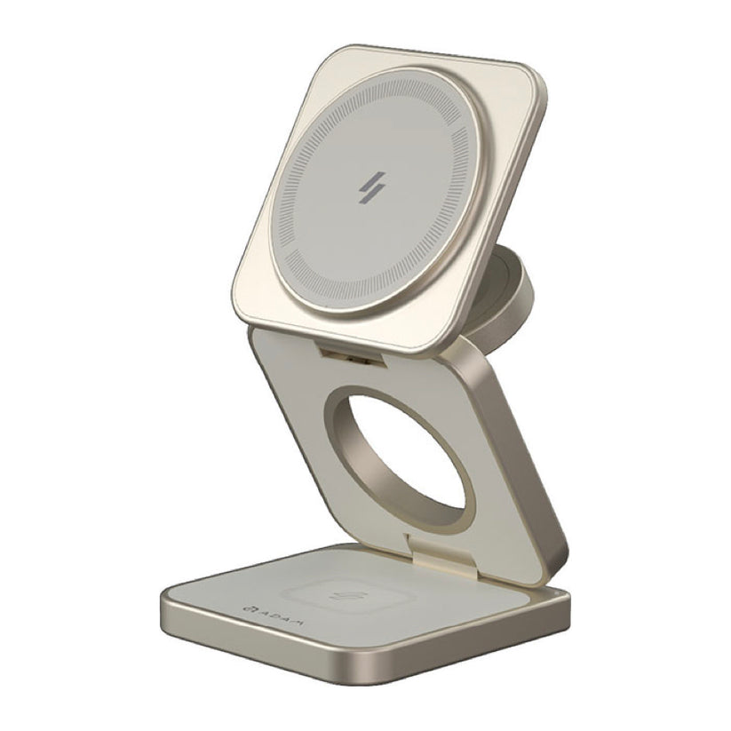 แท่นชาร์จไร้สาย Adam Element Mag 3 Pro Qi2 สี Titanium จากแบรนด์ ADAM ELEMENT
