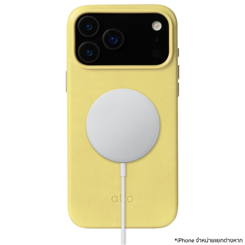 เคสกันกระแทก iPhone 17 Pro Max Alto Clop Leather Magnetic - Dawnlight Yellow