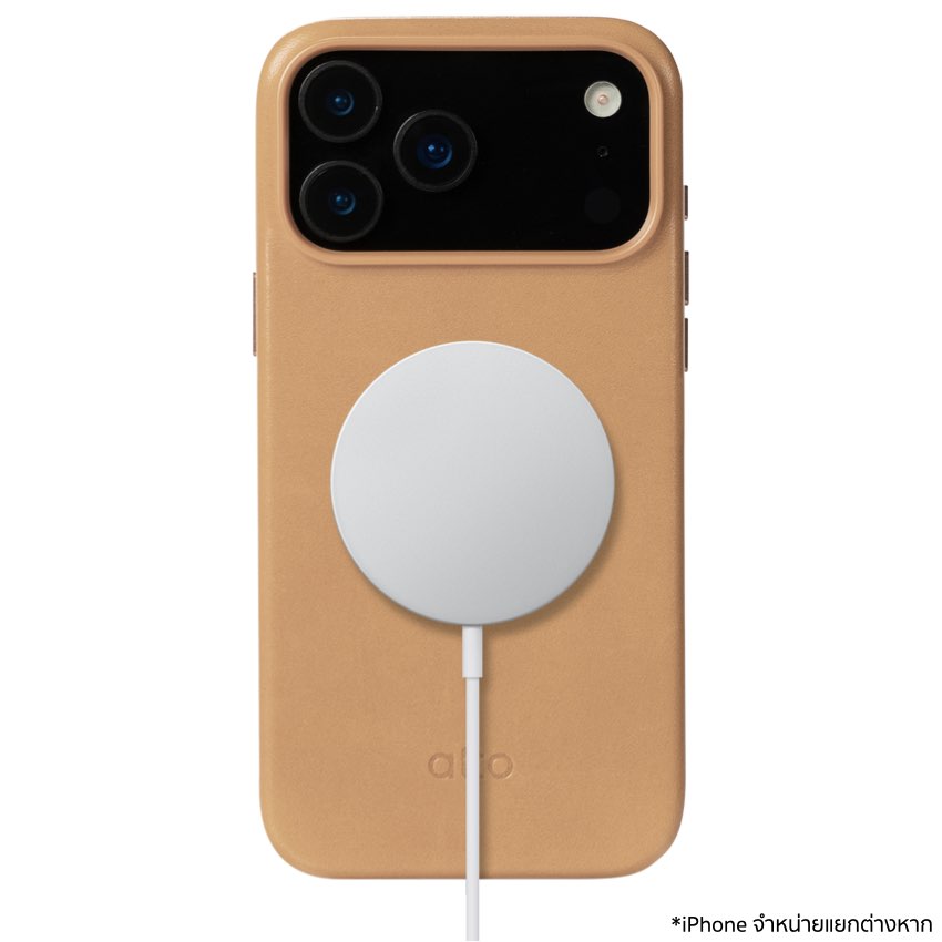 เคสกันกระแทก iPhone 17 Pro Max Alto Clop Leather Magnetic - Mocha Brown