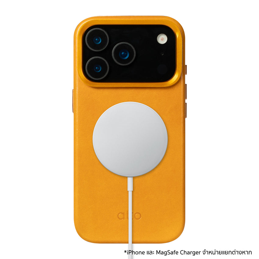 เคสหนัง Uplop Magnetic/Stand สำหรับ iPhone 17 Pro สี Caramel รองรับการชาร์จไร้สาย แบรนด์ ALTO