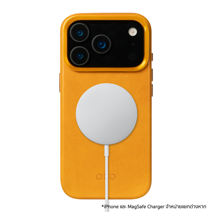 เคสหนัง Uplop Magnetic/Stand สำหรับ iPhone 17 Pro สี Caramel รองรับการชาร์จไร้สาย แบรนด์ ALTO