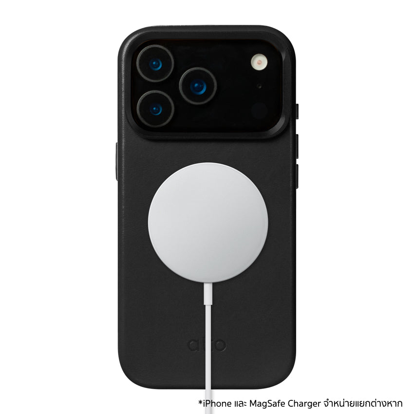 เคสหนัง Uplop Magnetic/Stand สำหรับ iPhone 17 Pro สี Raven รองรับการชาร์จไร้สาย แบรนด์ ALTO