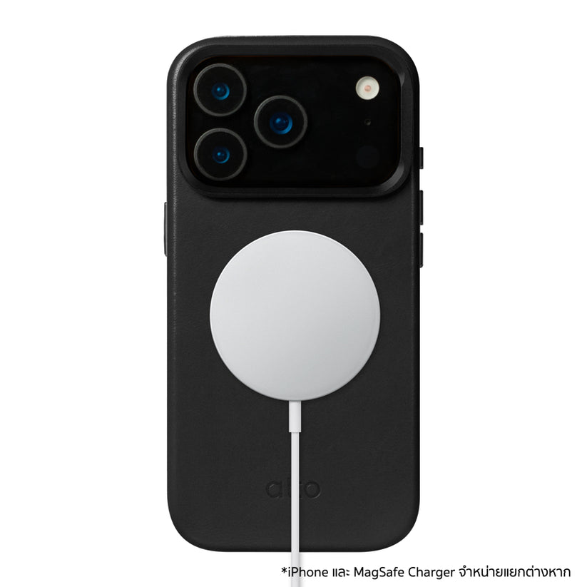 เคสหนัง Uplop Magnetic/Stand สำหรับ iPhone 17 Pro สี Raven รองรับการชาร์จไร้สาย แบรนด์ ALTO