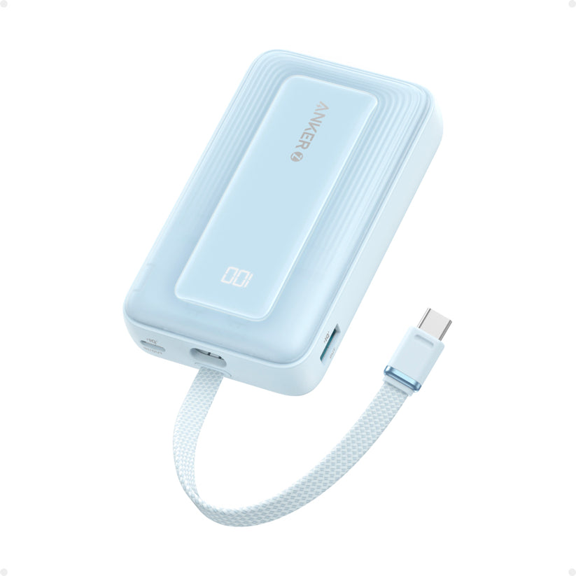แบตเตอรี่สำรองพกพา Anker Zolo Power Bank สี Blue 30 วัตต์ ความจุ 10,000 mAh (สาย USB-C)