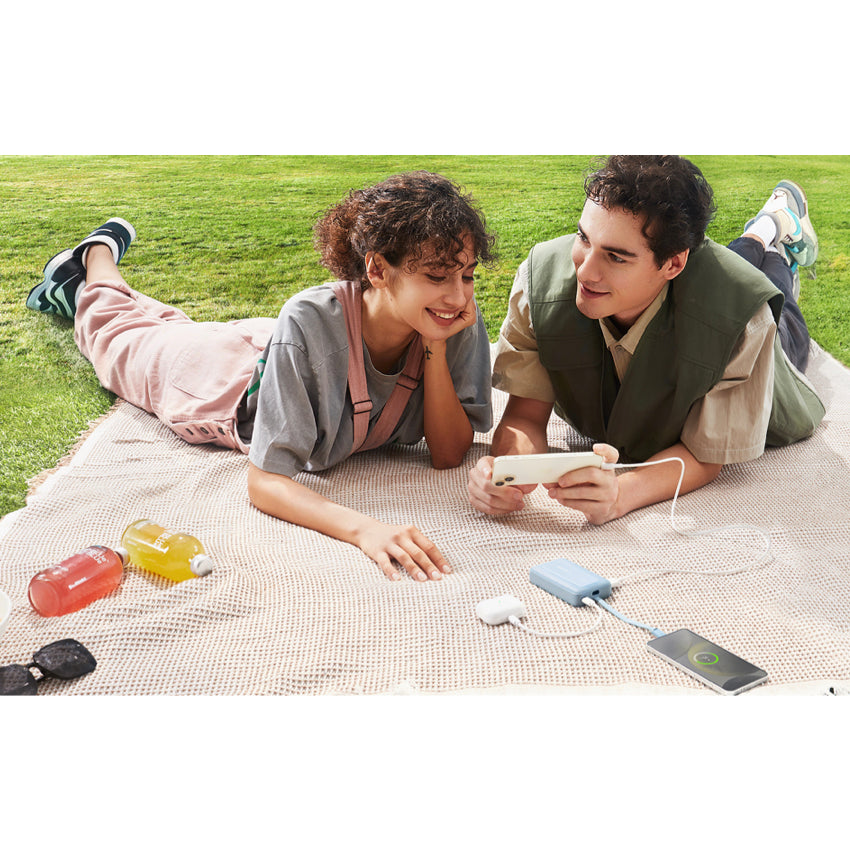 แบตเตอรี่สำรองพกพา Anker Zolo Power Bank สี Blue (สาย USB-C)