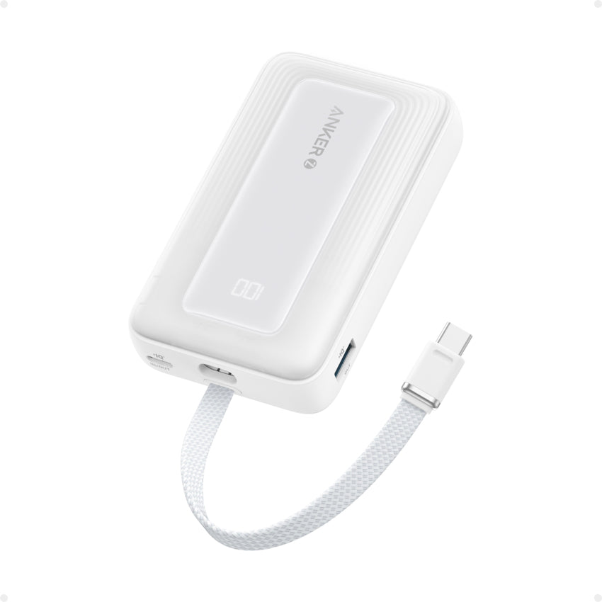 แบตเตอรี่สำรองพกพา Anker Zolo Power Bank สี White 30 วัตต์ ความจุ 10,000 mAh (สาย USB-C)