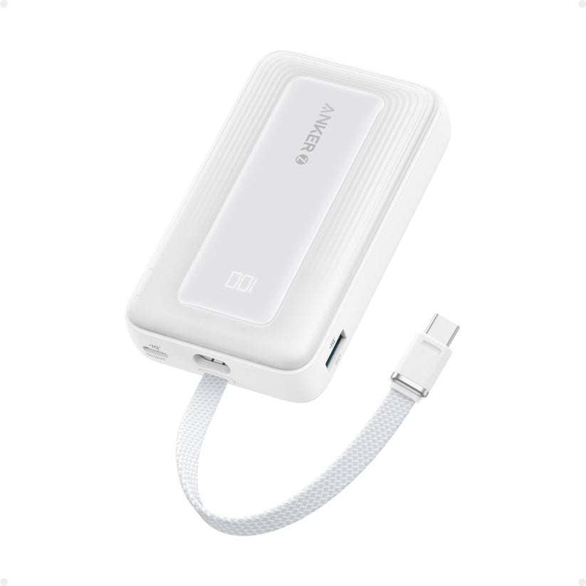 แบตเตอรี่สำรองพกพา Anker Zolo Power Bank สี White 30 วัตต์ ความจุ 10,000 mAh (สาย USB-C)