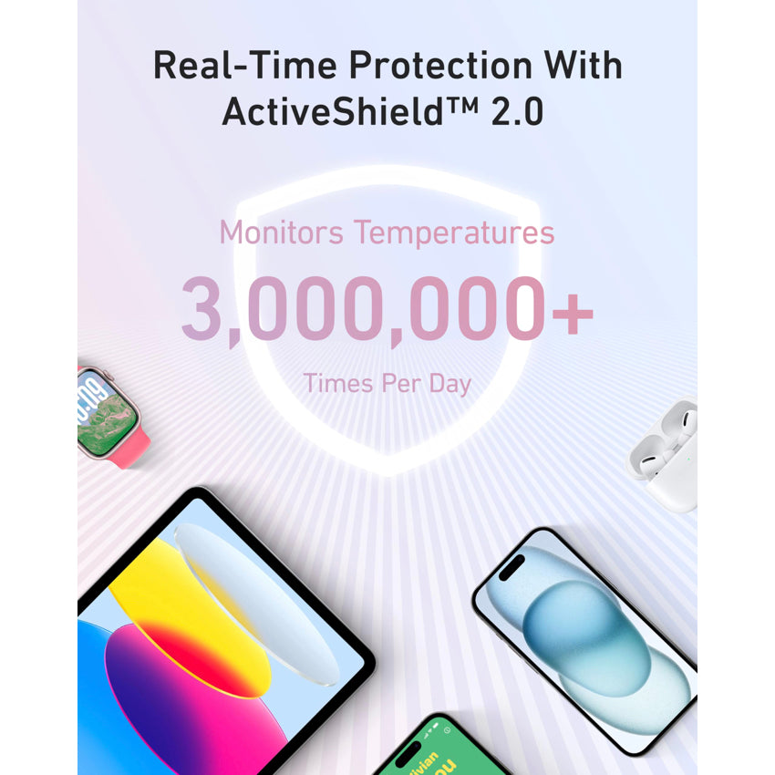 Anker Zolo Power Bank [10K 30W Built-in USB-C Cable] - White