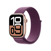 Apple AW 42mm Rose Gold Aluminium Case S10 GPS + Cellular - Plum Sport Loop
