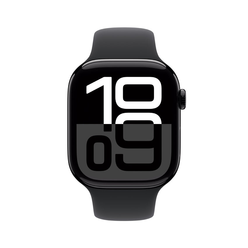Apple AW 46mm Jet Black Aluminium Case S10 GPS - Black Sport Band M/L