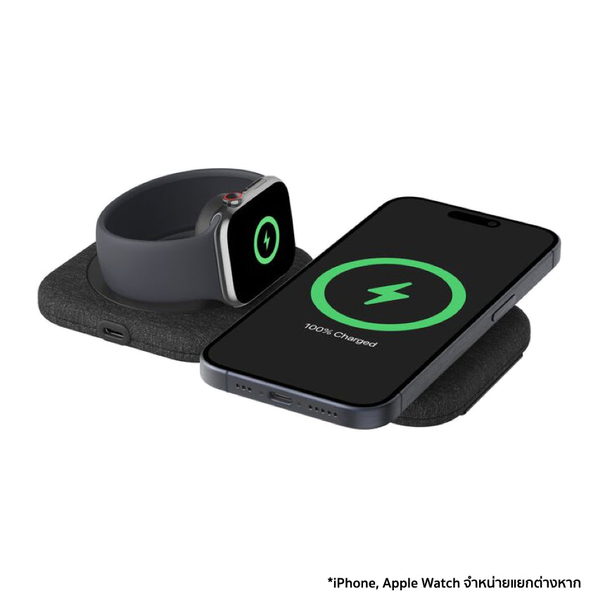 แท่นชาร์จไร้สาย Belkin BoostCharge Pro 2 in 1 สี Black ชาร์จเร็ว 15 วัตต์ แบรนด์ BELKIN