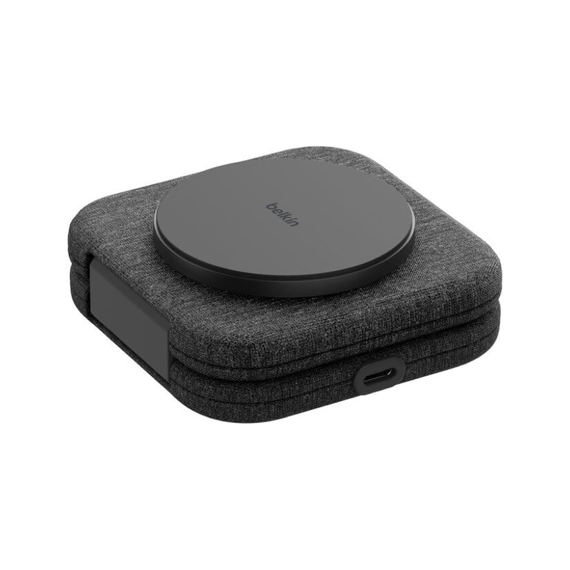 แท่นชาร์จไร้สาย Belkin BoostCharge Pro 2 in 1 สี Black พับได้ พกพาสะดวก แบรนด์ BELKIN