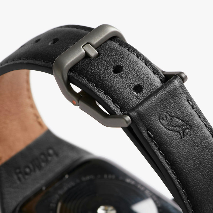 สายนาฬิกา Classic Watch Strap สี Black (ขนาดใหญ่) หัวเข็มขัดซ่อนใต้สาย จากแบรนด์ BELLROY