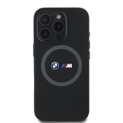 เคสไอโฟน M Mag Liquid Silicone สำหรับ iPhone 16 Pro สี Black แบรนด์ BMW