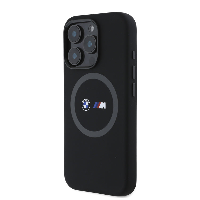 BMW M Mag Liquid Silicone Case for iPhone 16 Pro - Black