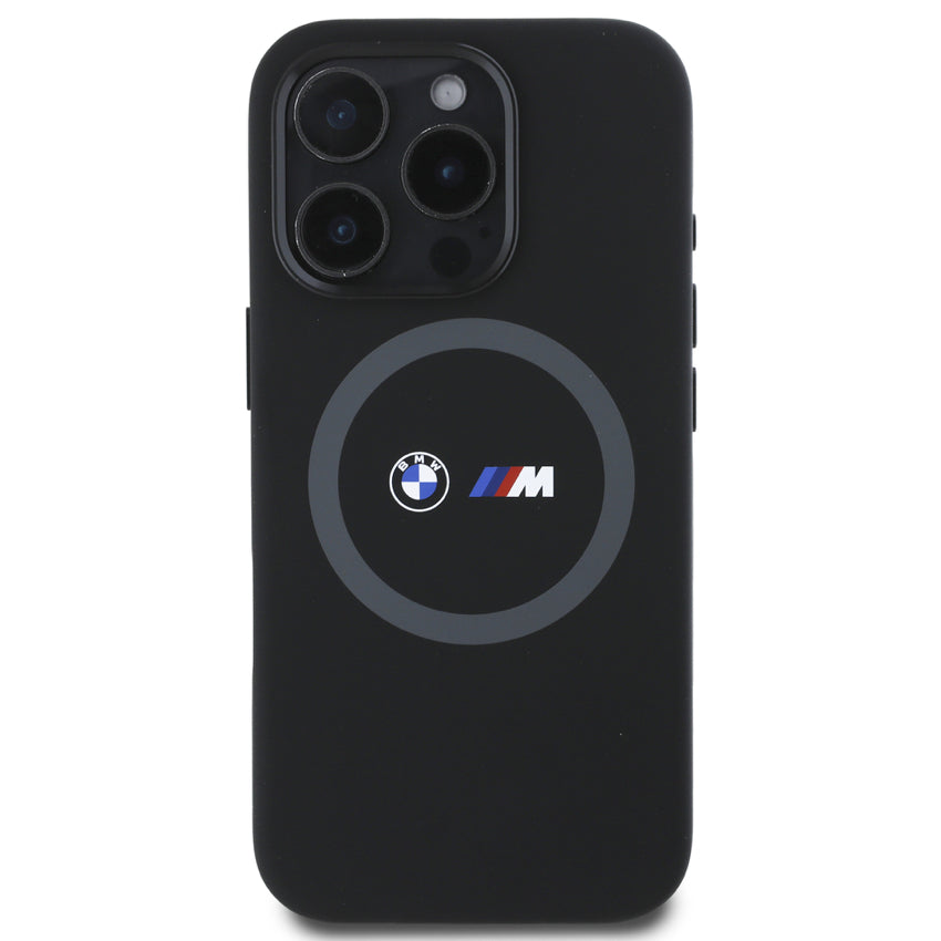 เคสไอโฟน M Mag Liquid Silicone สำหรับ iPhone 16 Pro Max สี Black แบรนด์ BMW