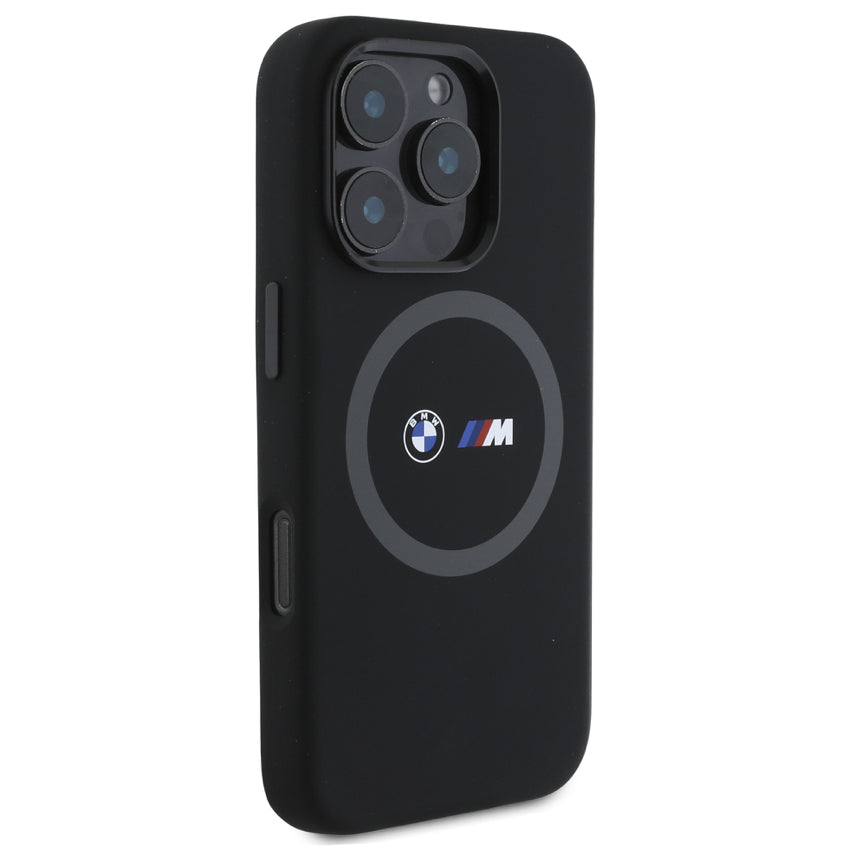 BMW M Mag Liquid Silicone Case for iPhone 16 Pro Max - Black