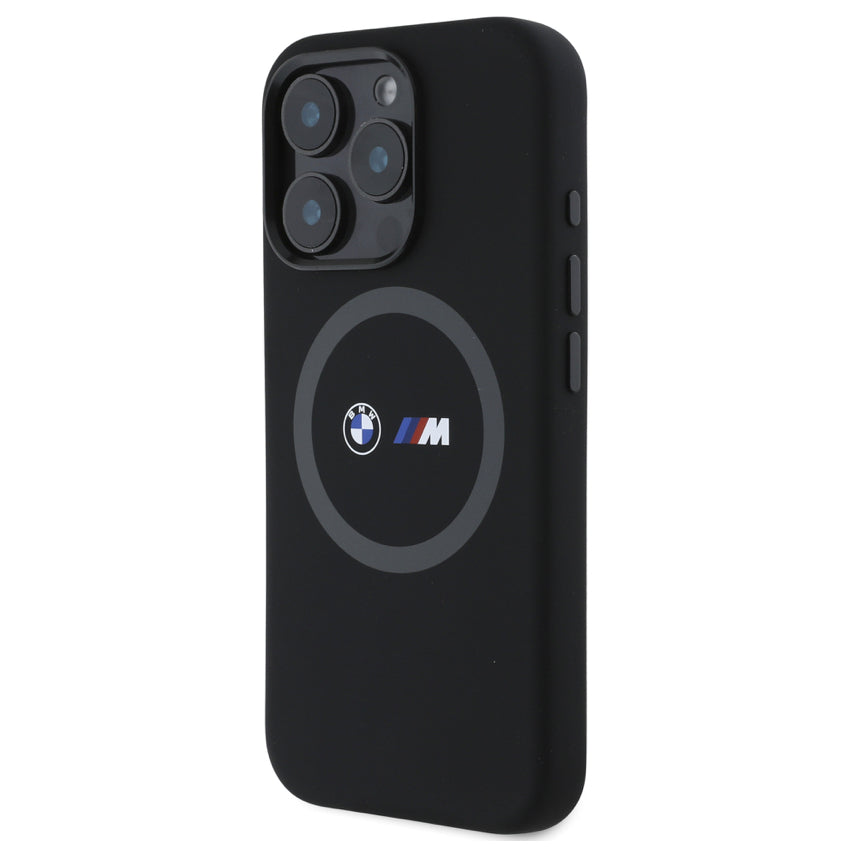 BMW M Mag Liquid Silicone Case for iPhone 16 Pro Max - Black