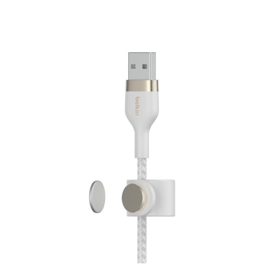 Belkin BOOST CHARGE Pro Flex Double-Braided Silicone USB-A to C 1M - White