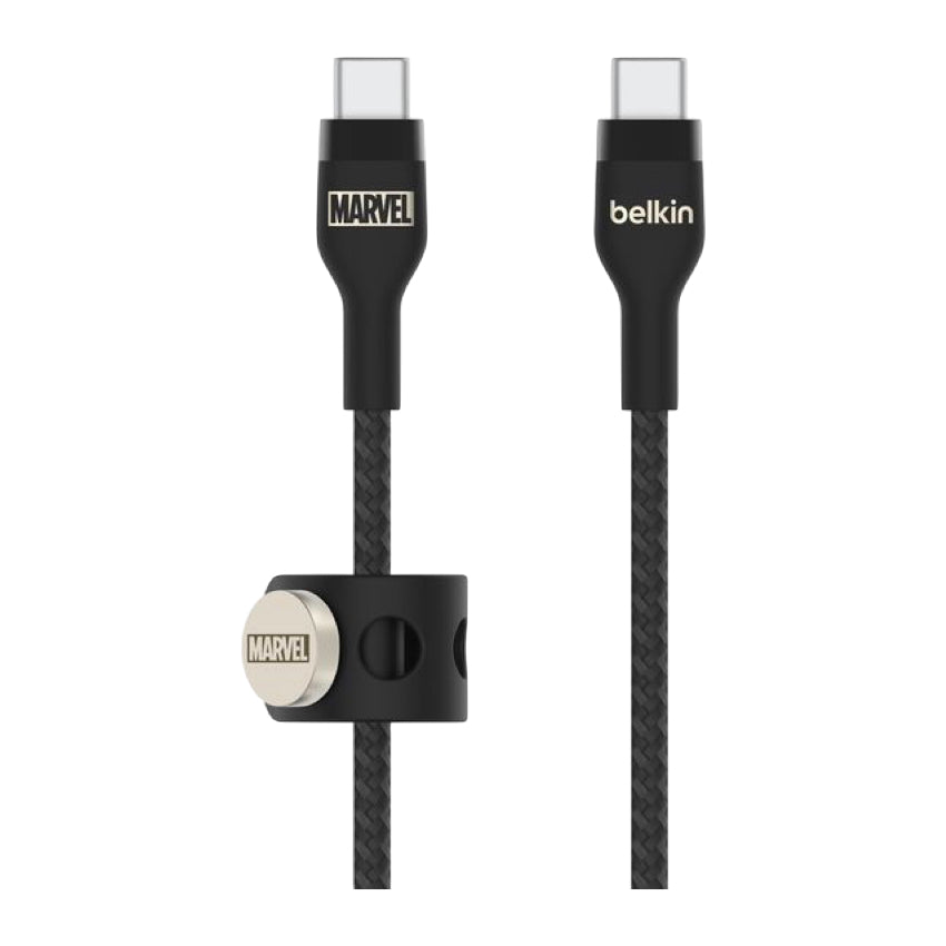 Belkin BoostChrage Pro Flex Double-Braided Silicone USB-C to C 2M Black - Marvel