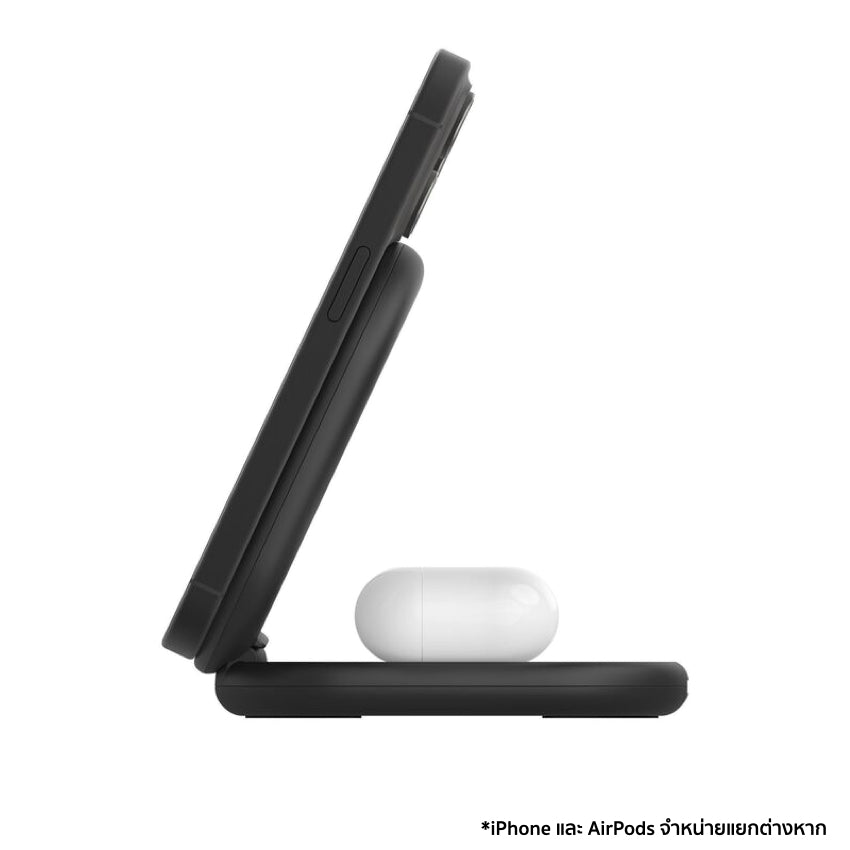 Belkin BoostCharge 2 in 1 Magnetic Wireless Charging Stand Qi2 15W - Black