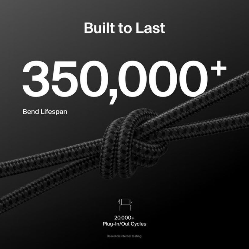 สายชาร์จ Belkin BoostCharge Pro USB-A to USB-C 15W ทนทาน ยืดหยุ่น ชาร์จ iPhone 16 ถึง 50% ใน 45 นาที พร้อมดีไซน์เป็นมิตรต่อสิ่งแวดล้อม