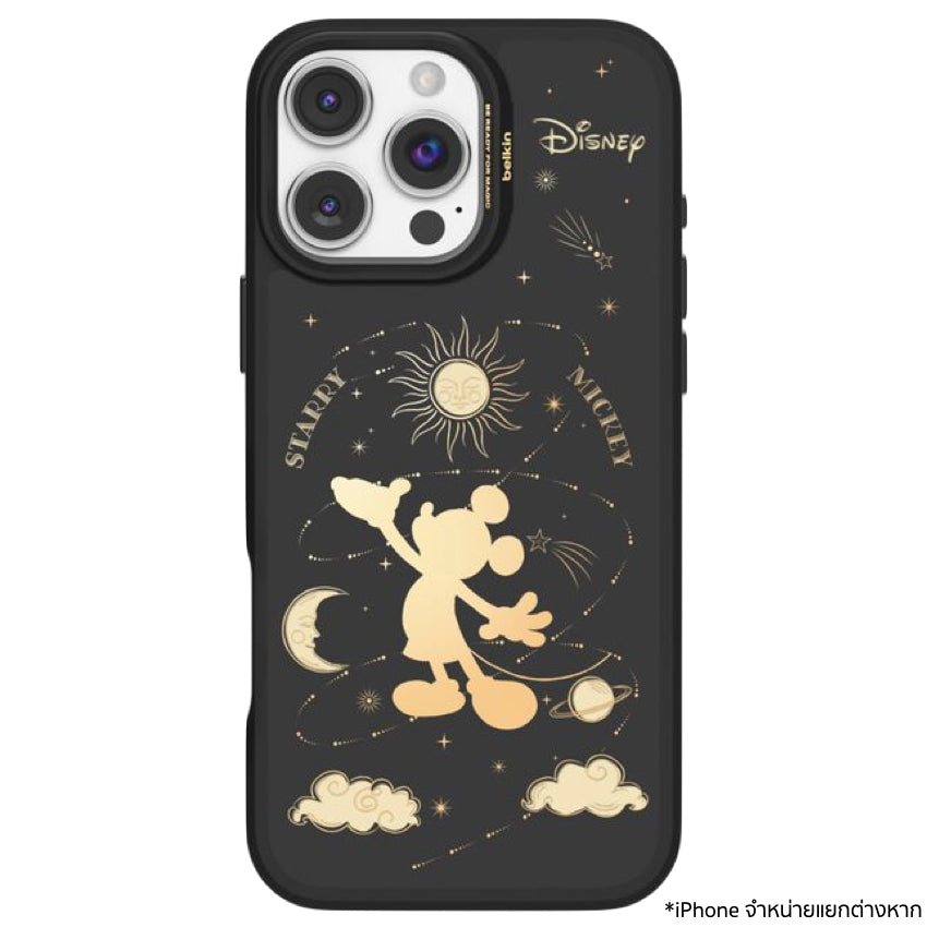 Belkin SHEERFORCE Magnetic Treated Protective Phone Mirror Case for iPhone 16 Pro Max - Star Mickey