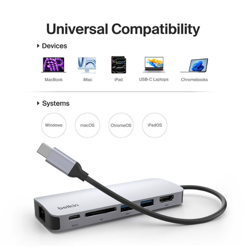 Belkin Multiport Hub สำหรับเชื่อมต่ออุปกรณ์หลายชนิด