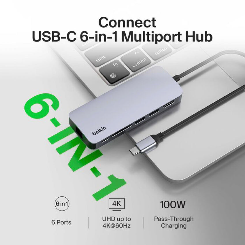 USB-C Hub Belkin รองรับชาร์จไว 100W