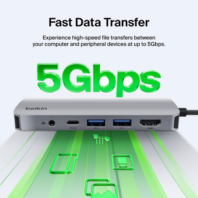 อะแดปเตอร์ Belkin USB-C รวมหลายพอร์ตในตัว