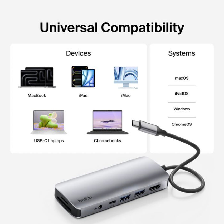 Belkin USB Hub ใช้ได้กับ Windows และ macOS