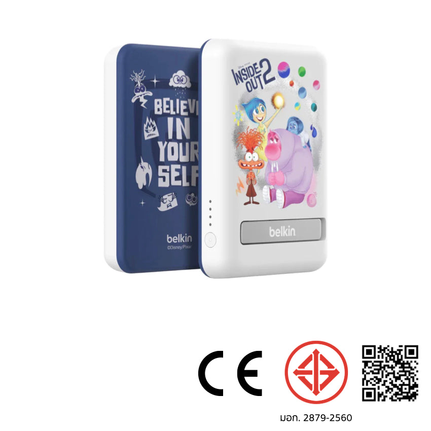 Belkin BOOST CHARGE Magnetic 7.5W Wireless Power Bank 5K with Kickstand-Inside Out