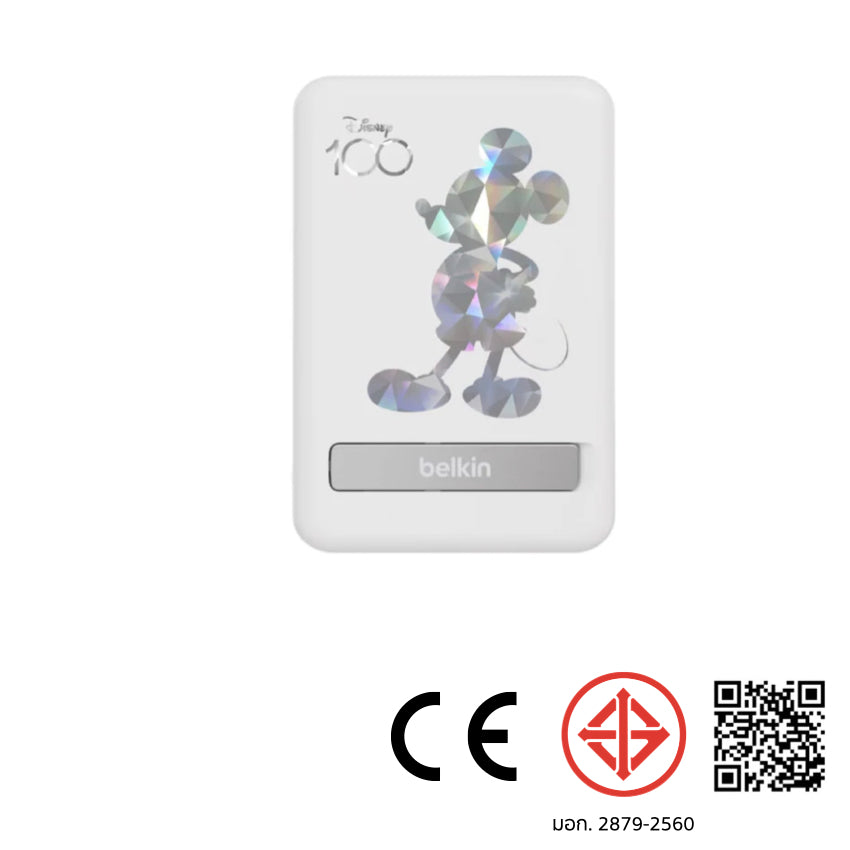 BELKIN BOOST CHARGE Magnetic 7.5W Wireless Power Bank 5K with Kickstand - Mickey Mouse