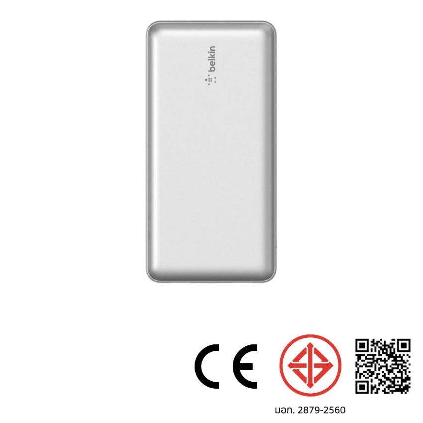 แบตเตอรี่สำรองพกพา Belkin Pocket Power 20,000 mAh สี Silver