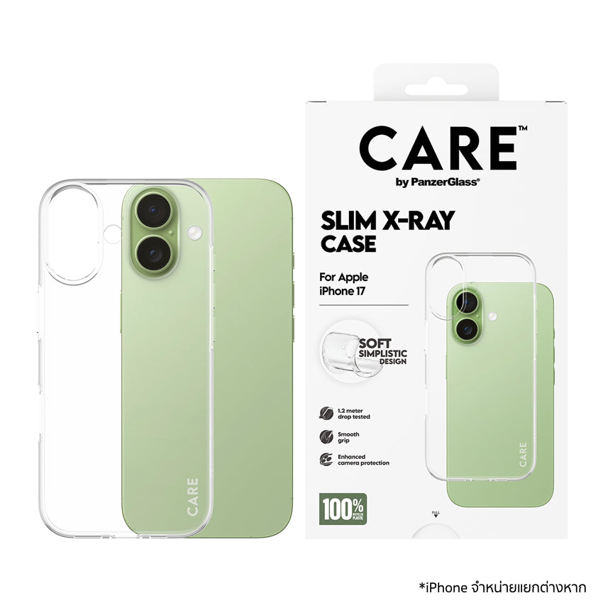 เคสไอโฟน X-Ray สำหรับ iPhone 17 สี Transparent แบรนด์ CARE by PanzerGlass