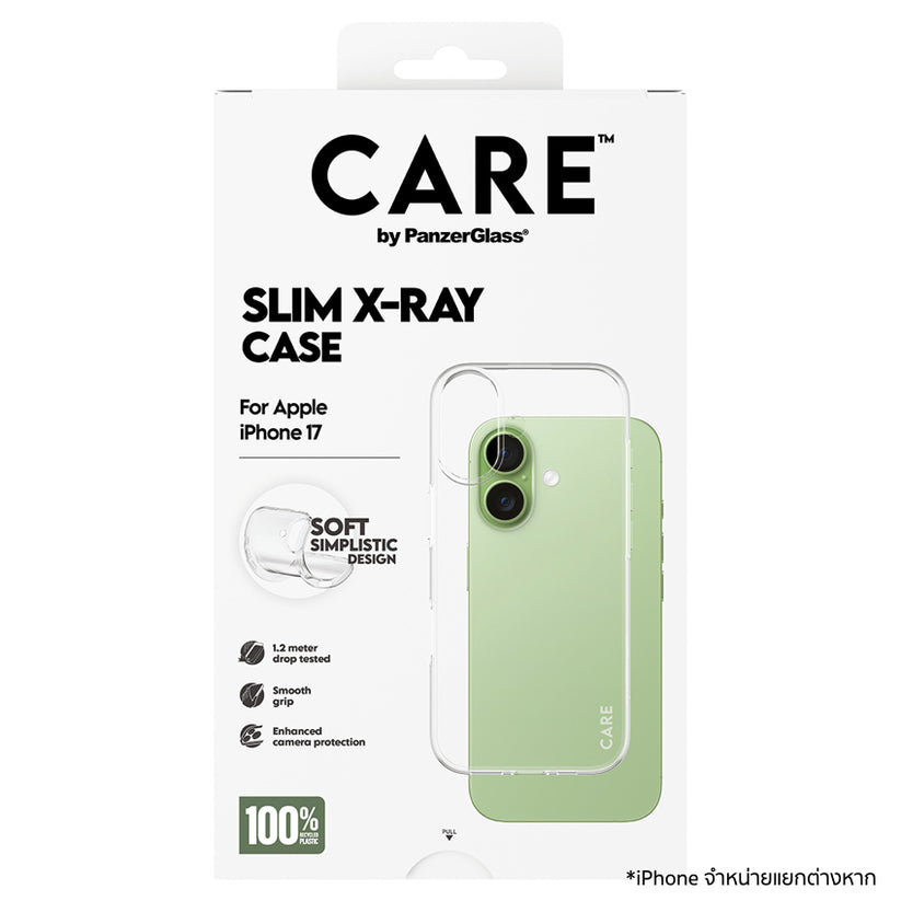 เคสไอโฟน X-Ray สำหรับ iPhone 17 สี Transparent กันกระแทก 1.2 เมตร แบรนด์ CARE by PanzerGlass